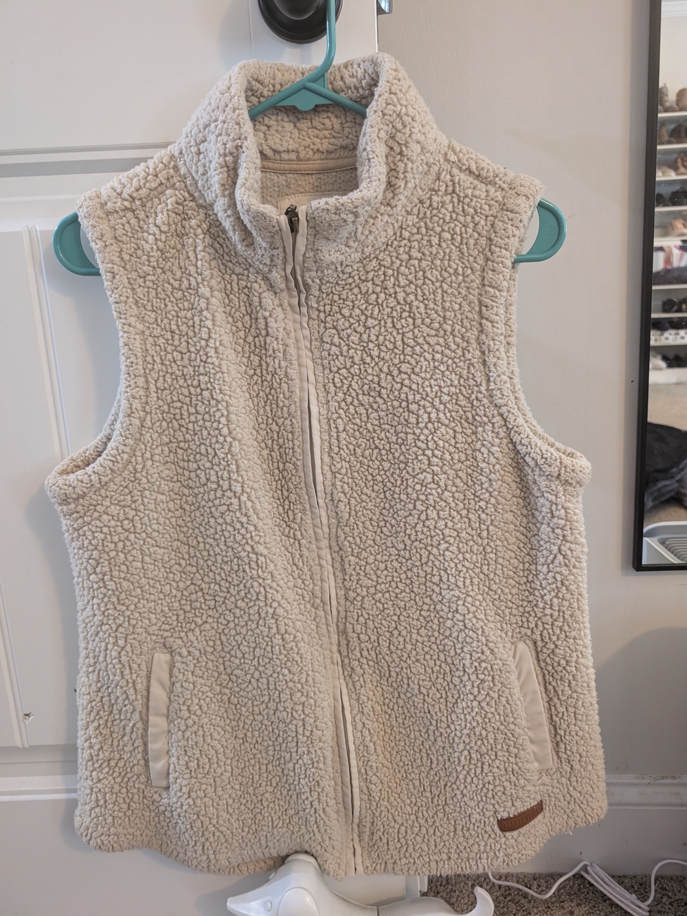 Cozy Cream Sherpa Zip Vest for Women